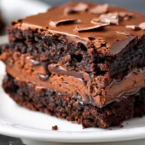 Ultimate 2-Layer Brownie Cake Recipe: Rich, Fudgy & Irresistible