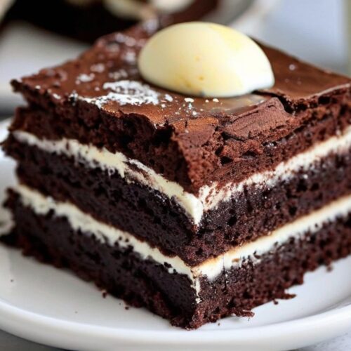 Ultimate 2-Layer Brownie Cake Recipe: Rich, Fudgy & Irresistible