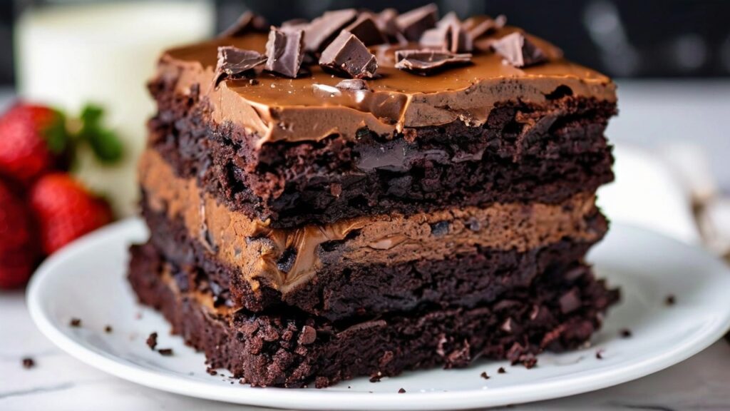 Ultimate 2-Layer Brownie Cake Recipe: Rich, Fudgy & Irresistible