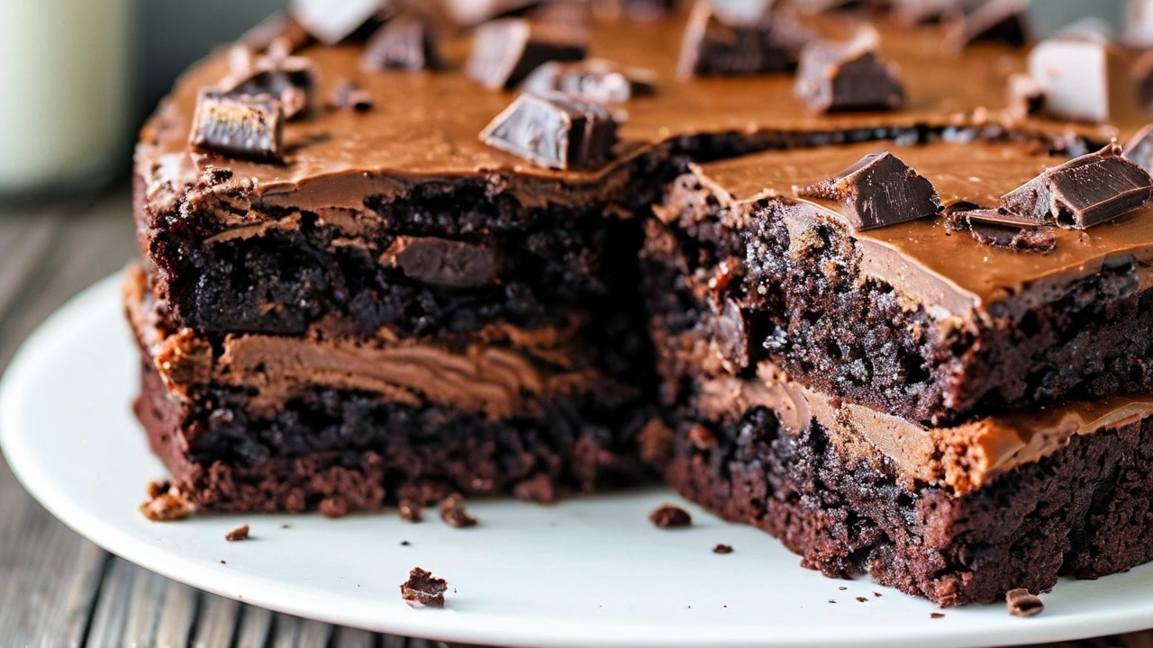 Ultimate 2-Layer Brownie Cake Recipe: Rich, Fudgy & Irresistible