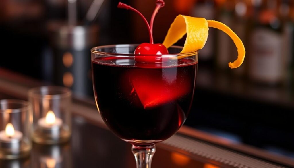 black manhattan garnish