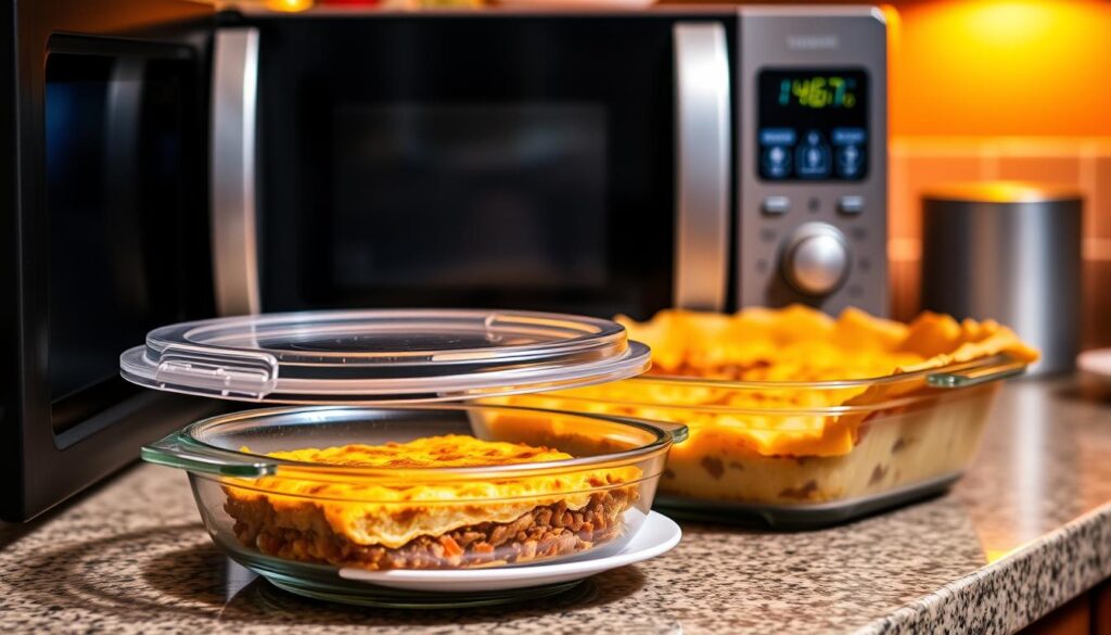 taco pie storage and reheating