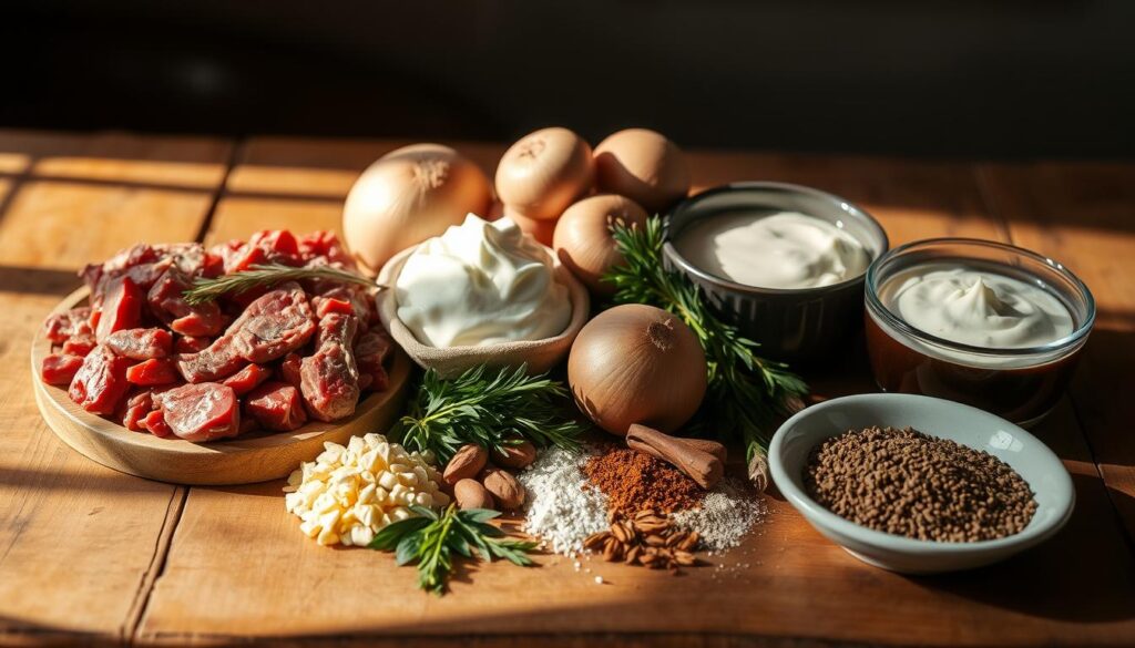 beef stroganoff ingredients