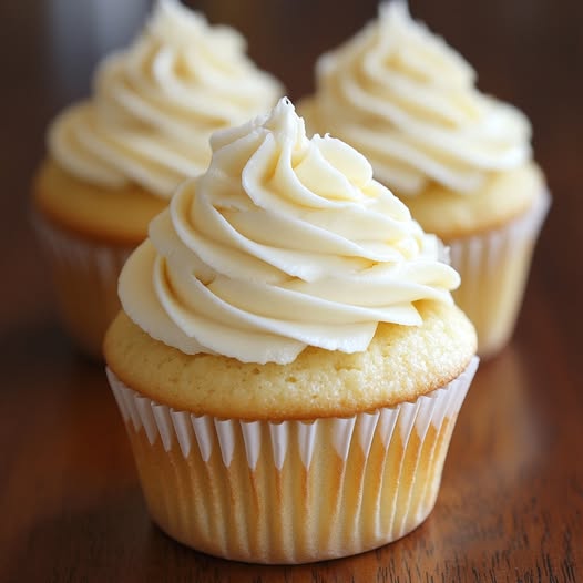 homemade vanilla cupcakes: