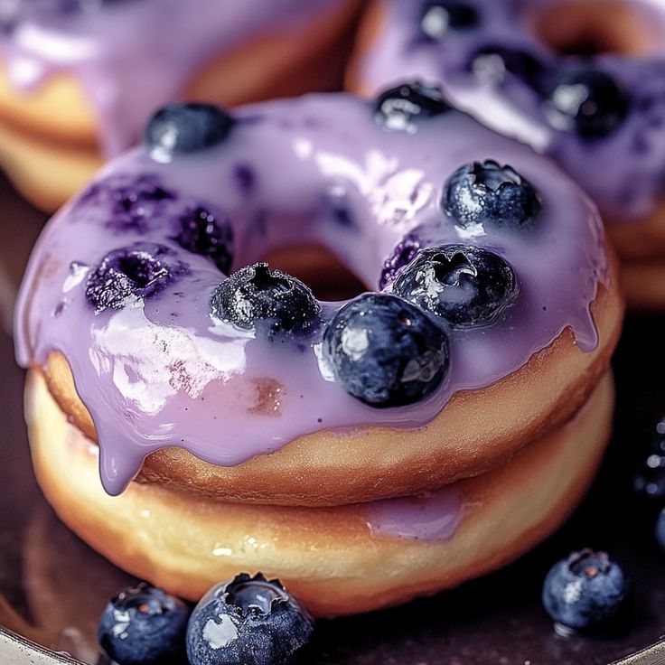 Baked Blueberry Donuts