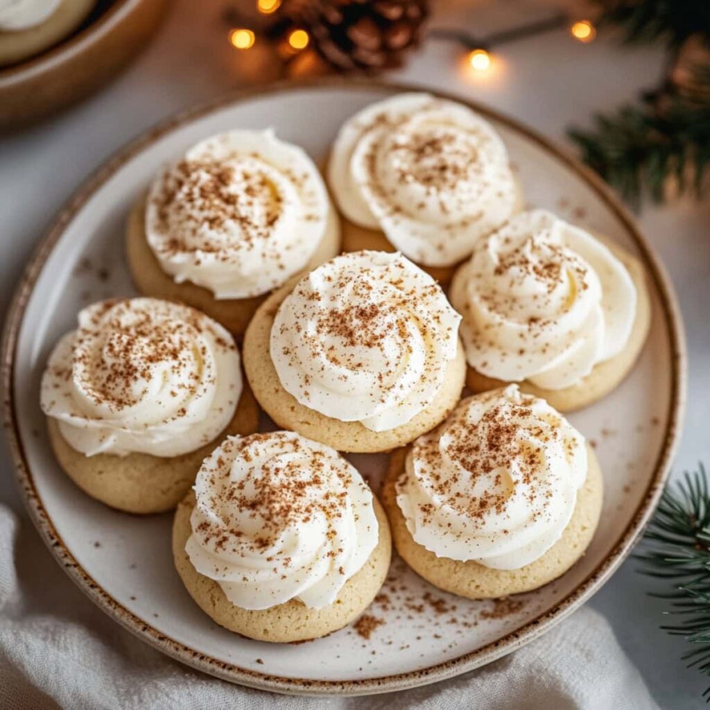 Eggnog Delight Gooey Butter Cookies