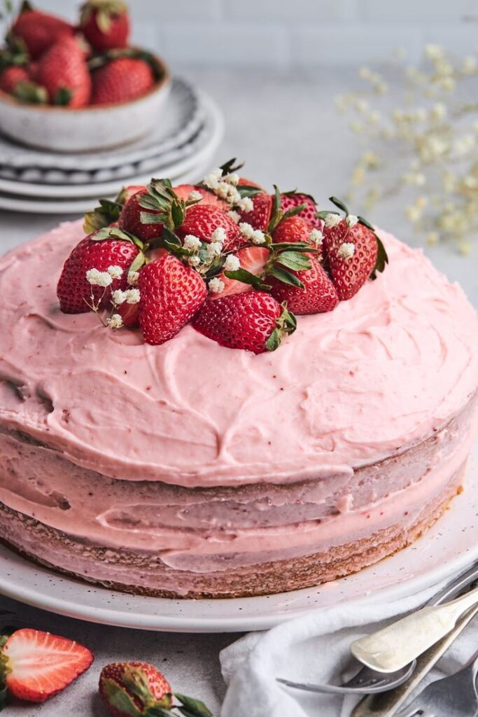 Cake with Strawberries – Without Baking: A Simple and Delicious No-Oven Dessert