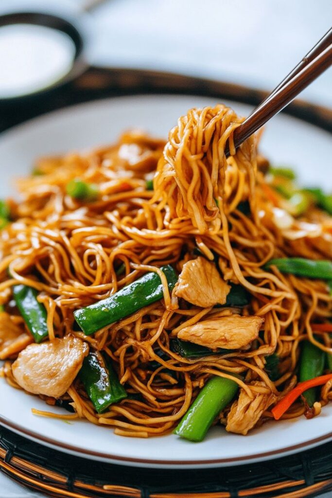Chicken Chow Mein with The Best Chow Mein Sauce