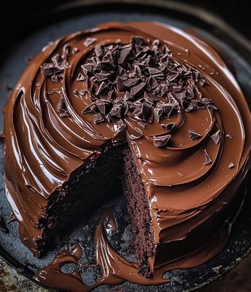 Super Moist Chocolate Cake with Chocolate Ganache