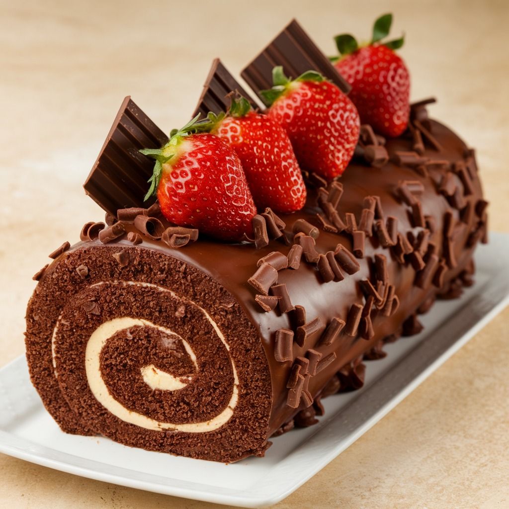 Chocolate Peppermint Cake Roll