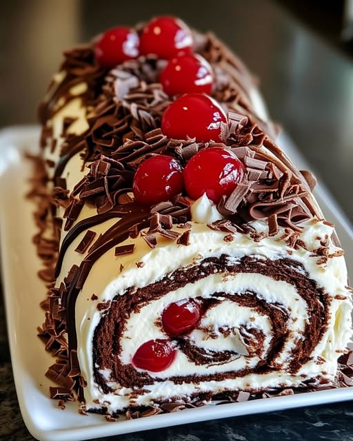 Black Forest Roll Cake