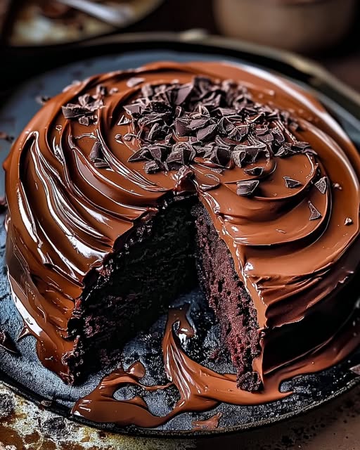 Super Moist Chocolate Cake with Chocolate Ganache