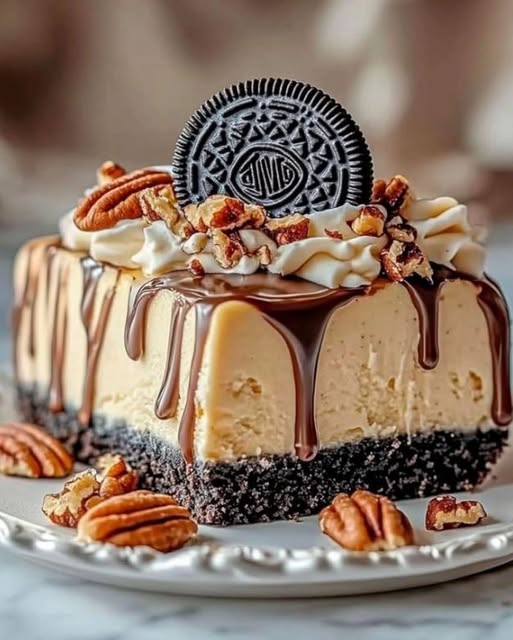 No-Bake German Chocolate Cheesecake