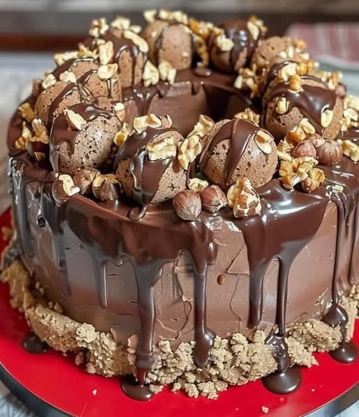Chocolate Pound Cake with Ganache and Nut Topping – Decadent & Moist
