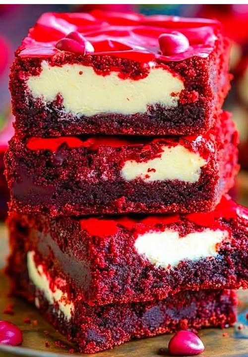 Red Velvet Cream Cheese Brownies