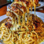 Cheesy Grilled Chicken Alfredo Pasta