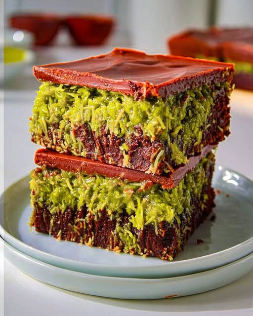 Chocolate Pistachio Coconut Bars