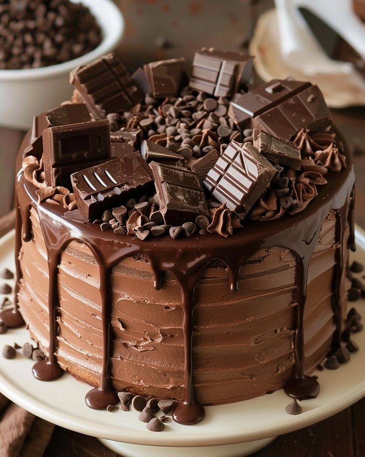 Decadent Chocolate Cake with Rich Chocolate Buttercream 🍫🎂