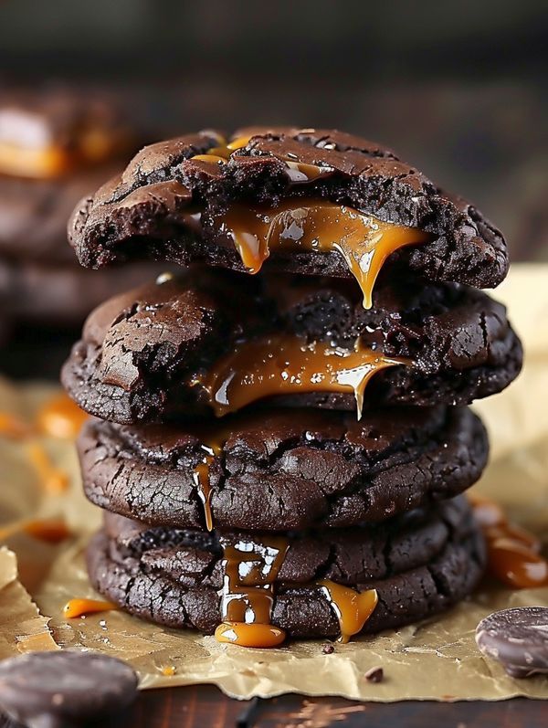 Chocolate Caramel Cookies