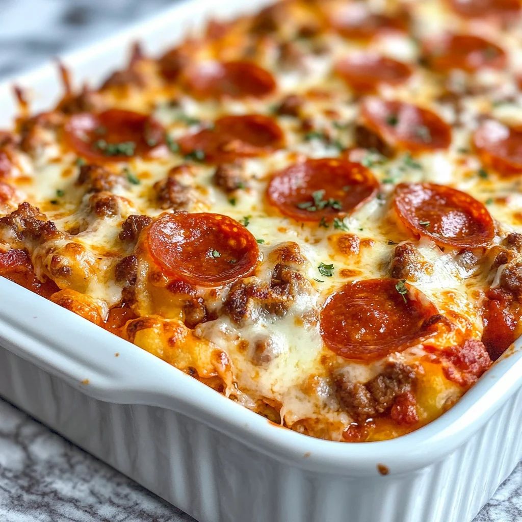 Pepperoni Pizza Casserole