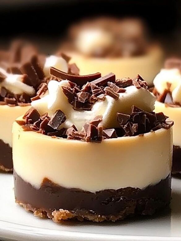 No Bake Turtle Mini Cheesecakes