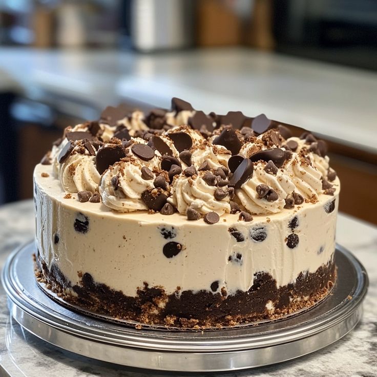 CHOCOLATE CHIP COOKIE DOUGH ICE CREAM CAKE