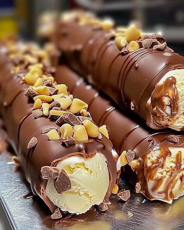 HOMEMADE CHOCOLATE-COVERED ICE CREAM BARS