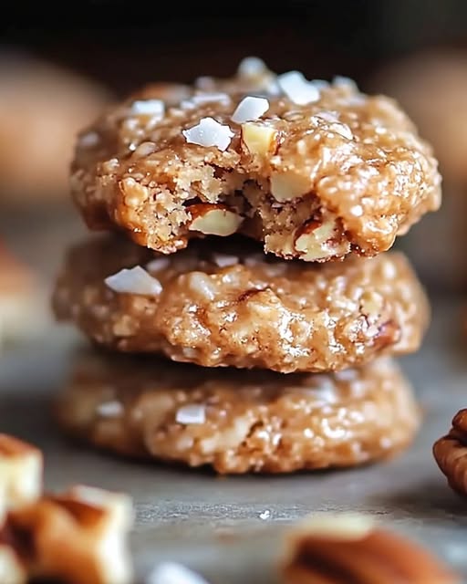 No Bake Pecan Coconut Praline Cookies