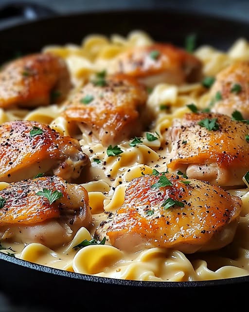 One-Pan Chicken with Buttered Noodles