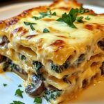 Creamy Spinach & Mushroom Lasagna
