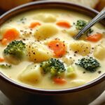 Cheddar Broccoli Potato Soup