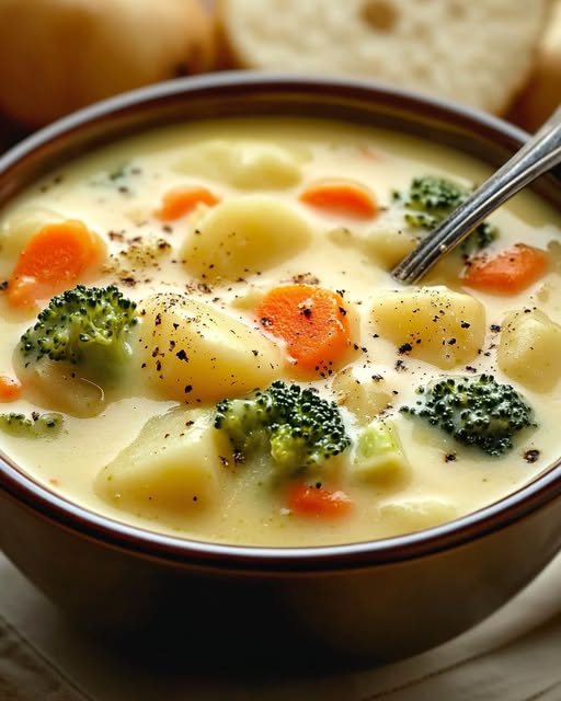 Cheddar Broccoli Potato Soup