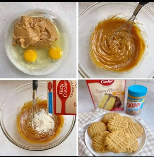 Cake Mix Peanut Butter Cookies