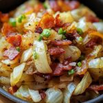Fried Cabbage with Bacon, Onion, and Garlic