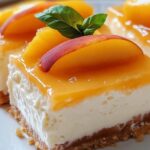 Peaches and Cream Cheesecake Bars