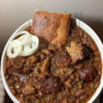 Pinto Beans, Ham Hocks, Cornbread, and Pickled Onions