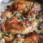 Easy Chicken Legs with Creamy Mushroom Sauce