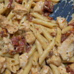 Sun-Dried Tomato Pasta with Chicken and Creamy Mozzarella Sauce