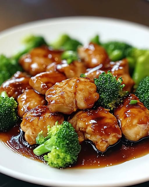Bourbon Chicken with Broccoli