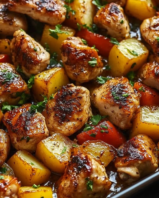Tropical Hawaiian Chicken Sheet Pan
