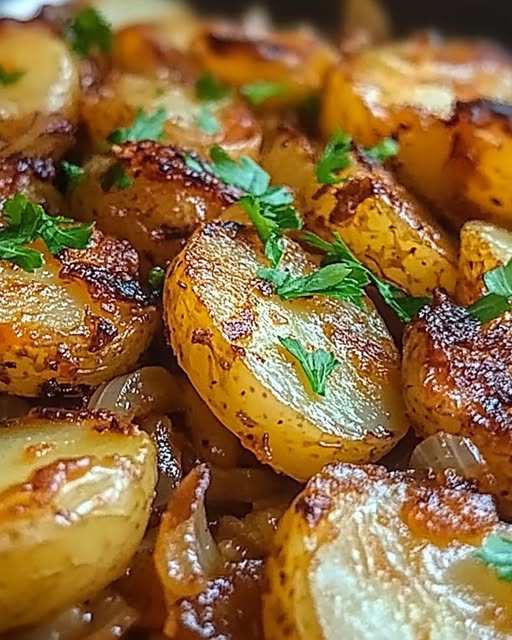 Oven Fried Potatoes & Onions