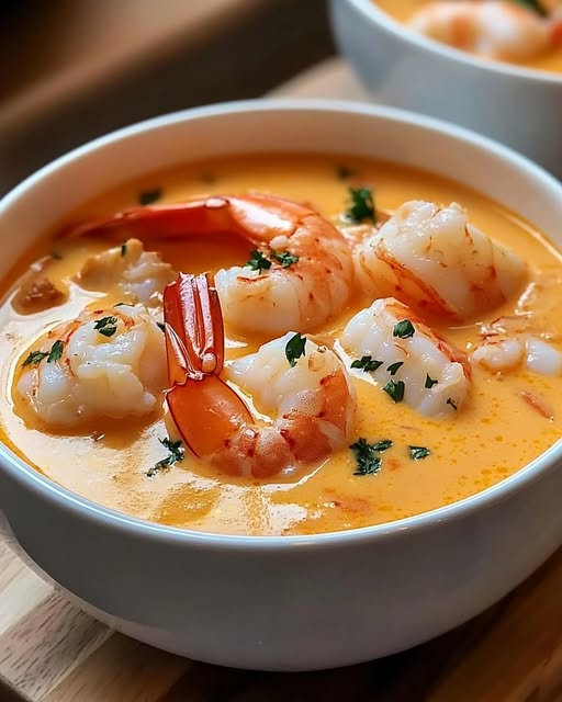 Luxury Seafood Bisque with Crab, Shrimp, and Lobster