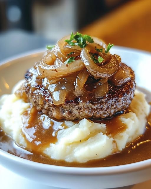 Hamburger Steaks with Onion Gravy