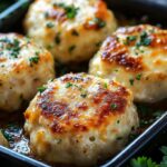 Garlic Parmesan Chicken Meatloaves