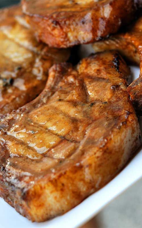 Sweet Mustard BBQ Pork Chops