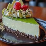Heavenly Pistachio White Chocolate Cheesecake